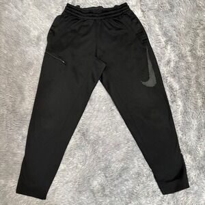 Nike Drifit Therma Jogger Sweatpants Black Fleece Mens Medium Athletic Workout
